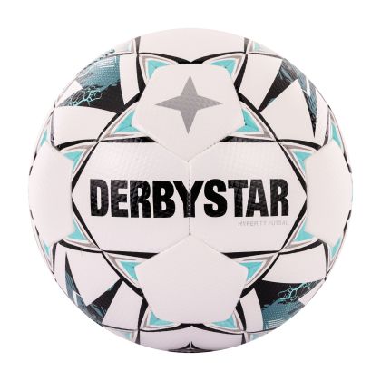 Derbystar Hyper TT II Zaalvoetbal Wit Lichtblauw Zwart