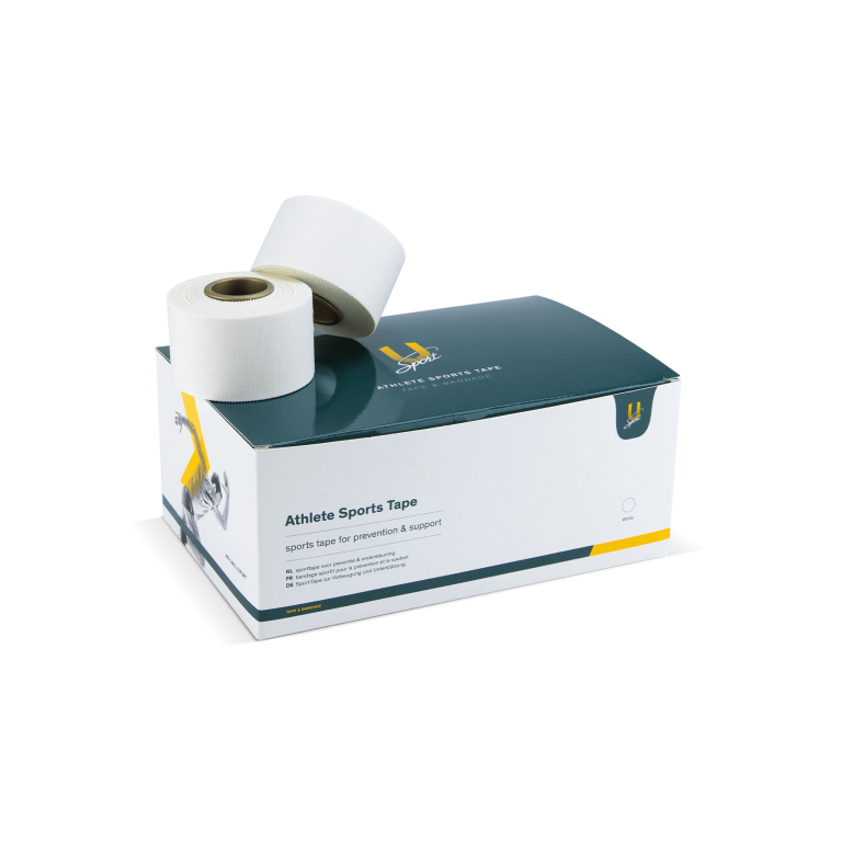 U-sport Athlete Sports Tape 3,8 cm wit – doos 12 stuks