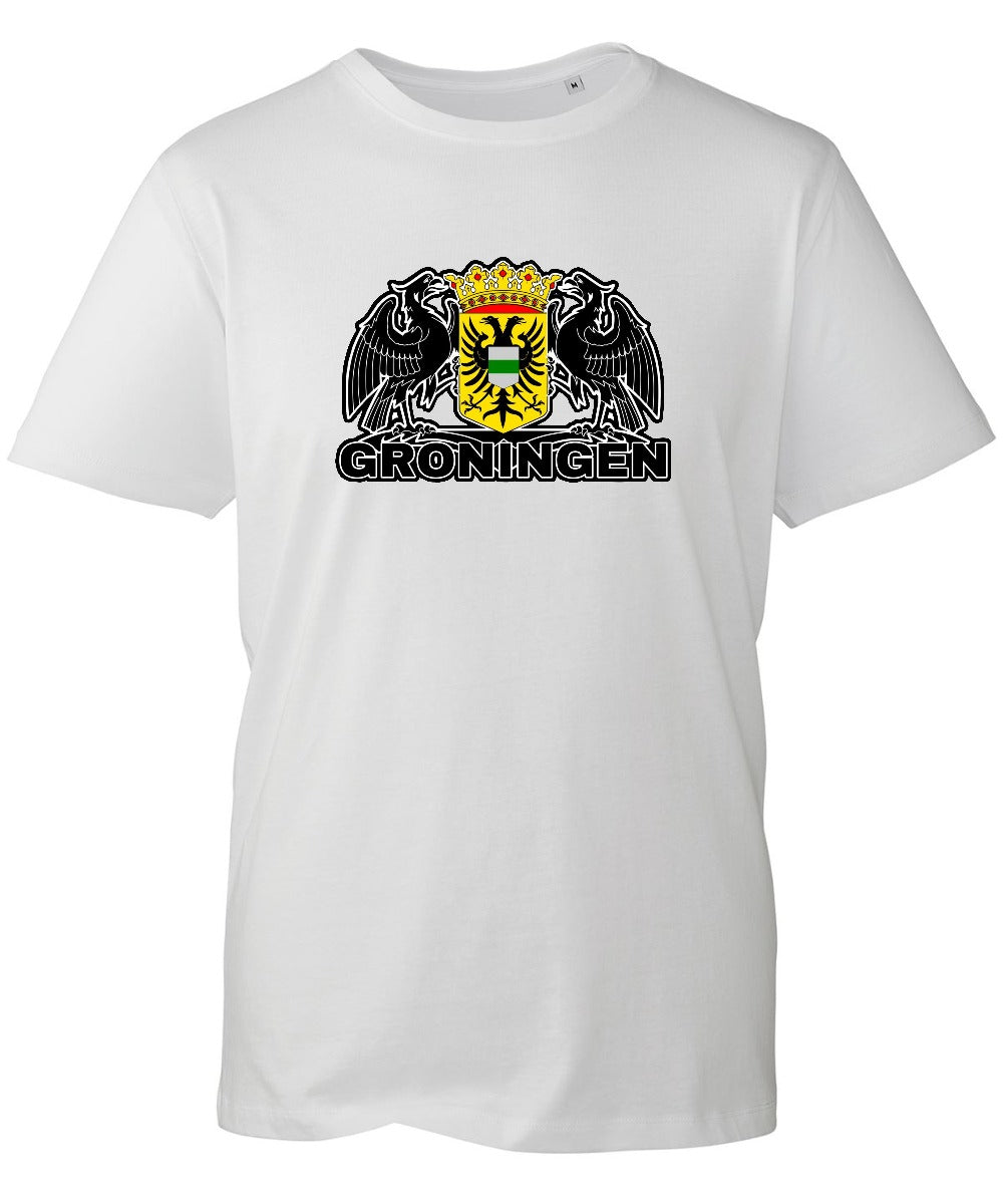 T-shirt stadswapen Groningen wit