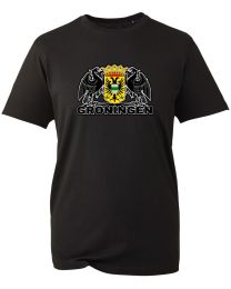 T-shirt stadswapen Groningen zwart